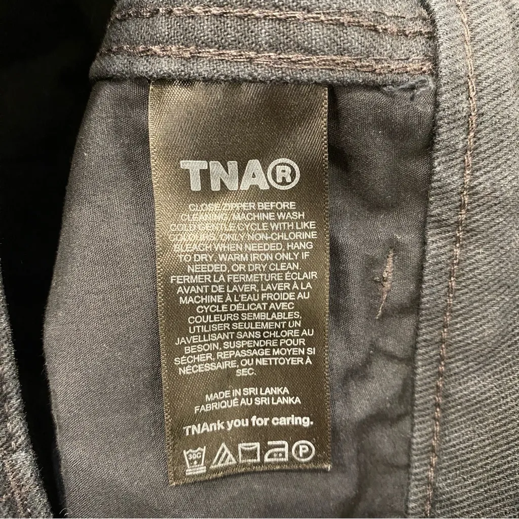 🌟ARITZIA🌟 TNA TROOP COTTON CARGO PANTS WIDE LEG BLACK SZ 4 - Image 7