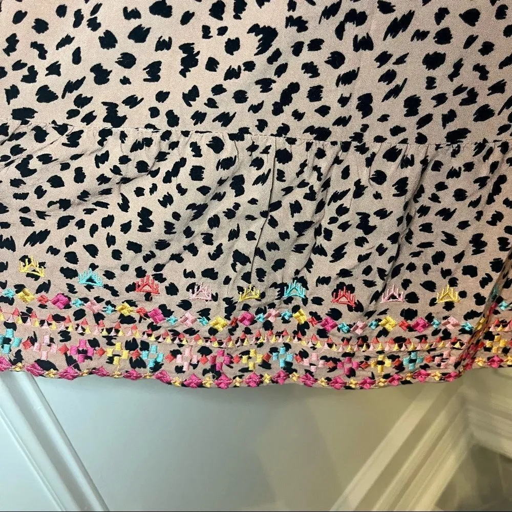 Savanna Jane Daria Embroidered Babydoll Dress Brown - Image 8