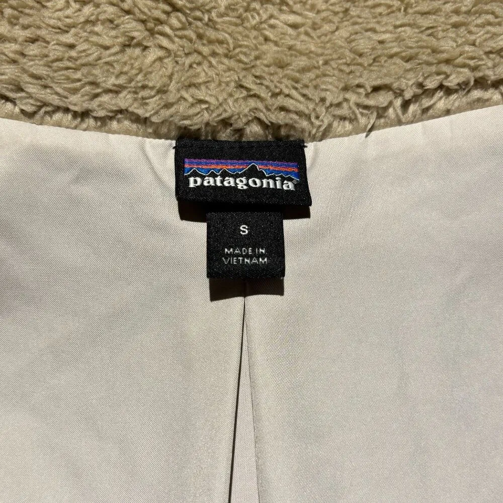 Patagonia Women's Los Gatos Full Zip Fleece Vest Beige Size Small Outdoor Wear - Image 7