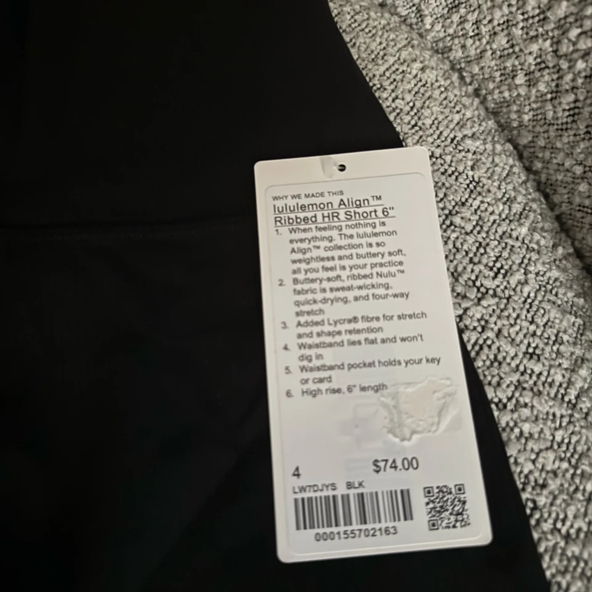 NWT LULULEMON - Align™ High-Rise Ribbed Short 6" - $74 - Size 4 - Image 2