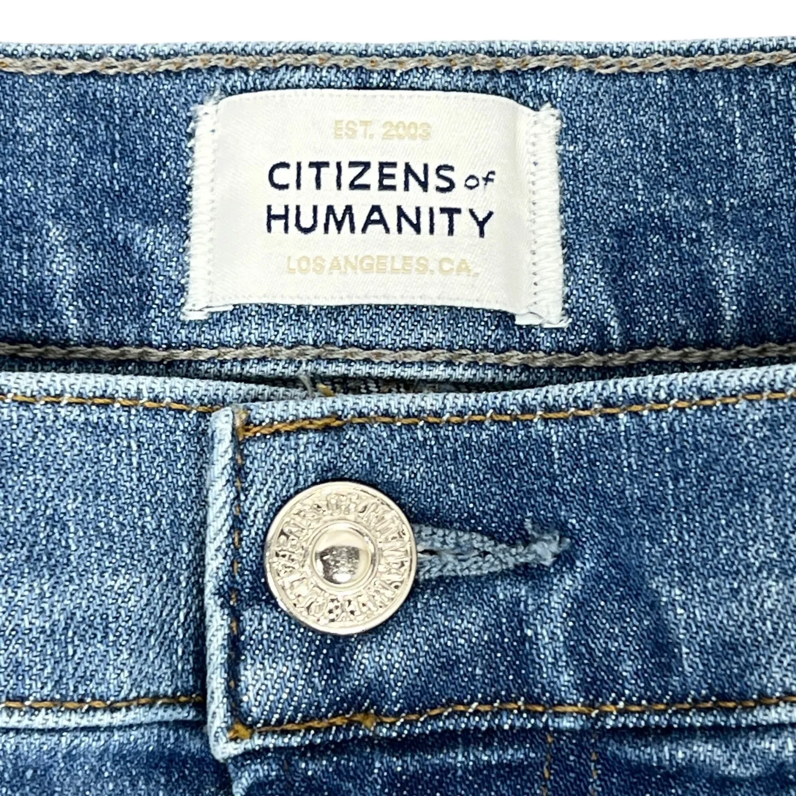 Citizens of Humanity Lyra Wide Leg Crop Jeans 32" Abliss Raw Hem - Image 13