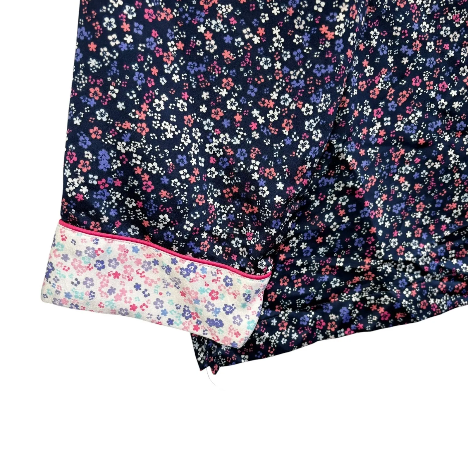 Charter Club Women's Satin Floral Set Long Sleeve & Shorts Sleepwear XL/XXL - Image 8