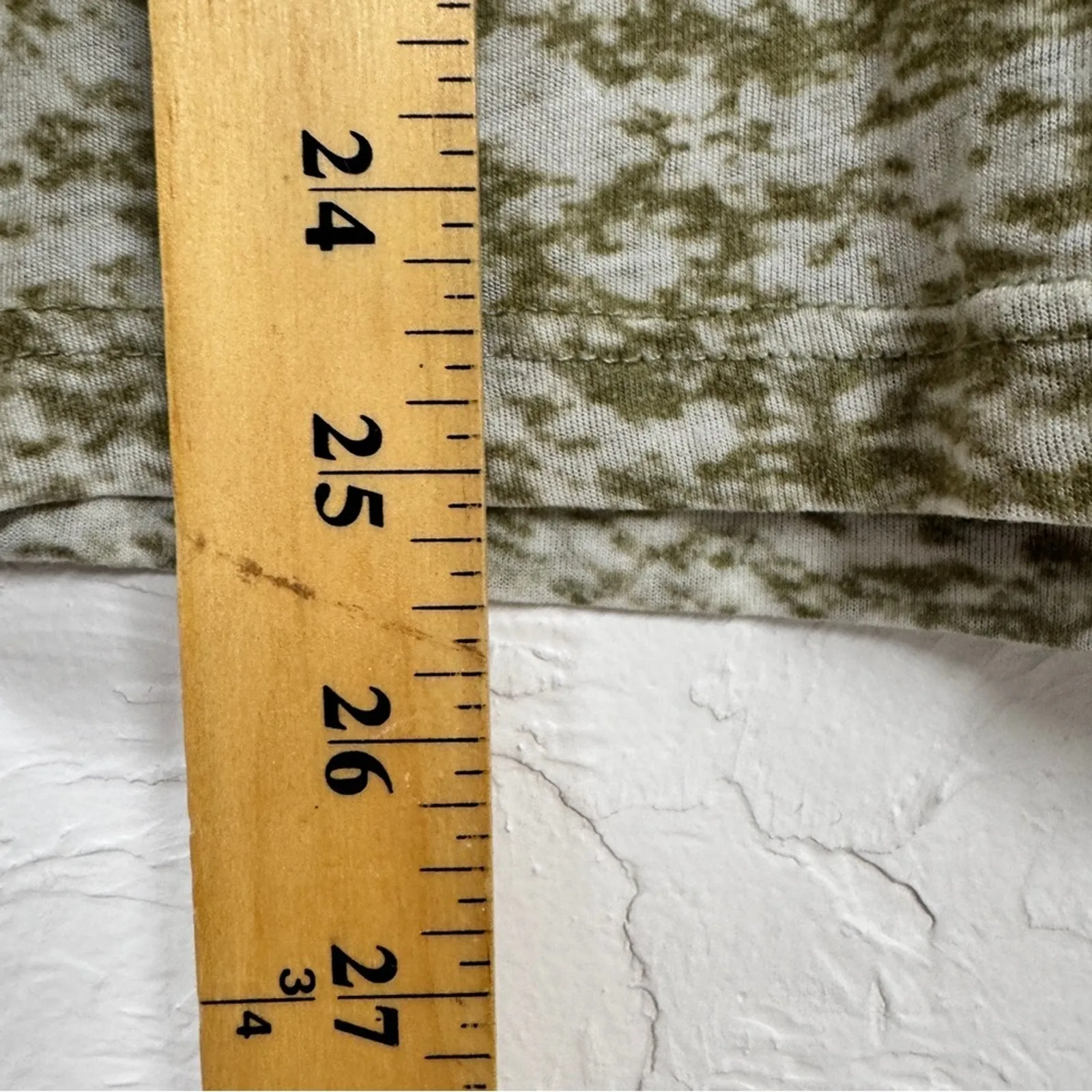 Vintage Awake Inc Green Burn Out Long Sleeve Tee Shirt Womens XL Casual V Neck - Image 9