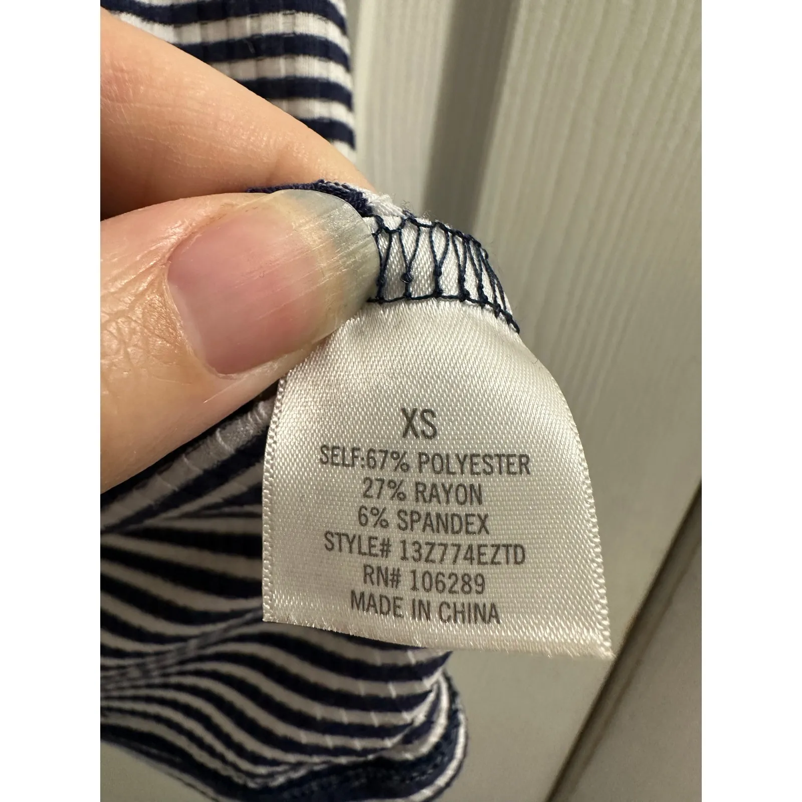 Mi Ami by Francesca’s Stretch Knit Striped Faux Wrap Striped Mini Skirt XS/S - Image 7