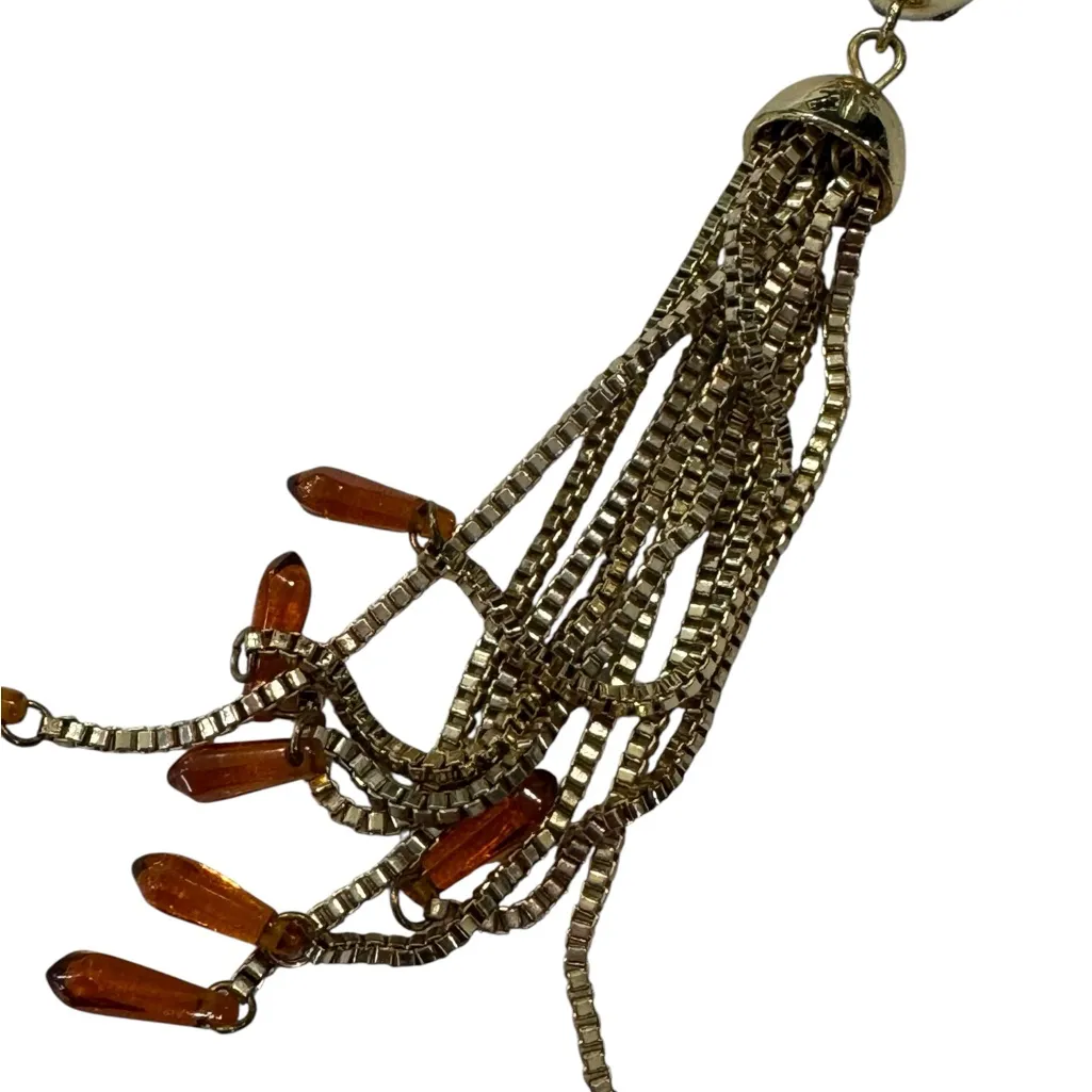 Lilly Pulitzer Gypsy Boho Style Statement Necklace in Gold & Pink - Image 7