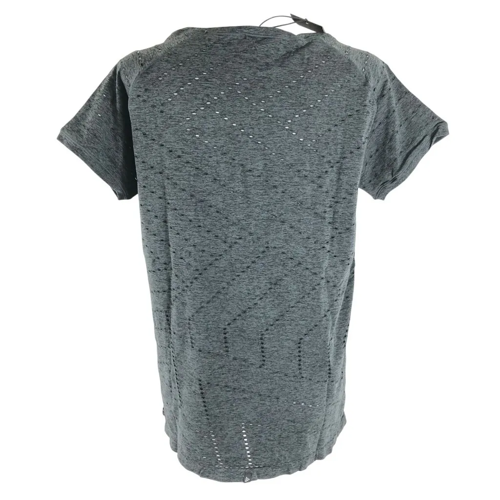 Craft Womens Top Athletic Work Out Moisture Wicking Laser Cut Gray Size XL - Image 3