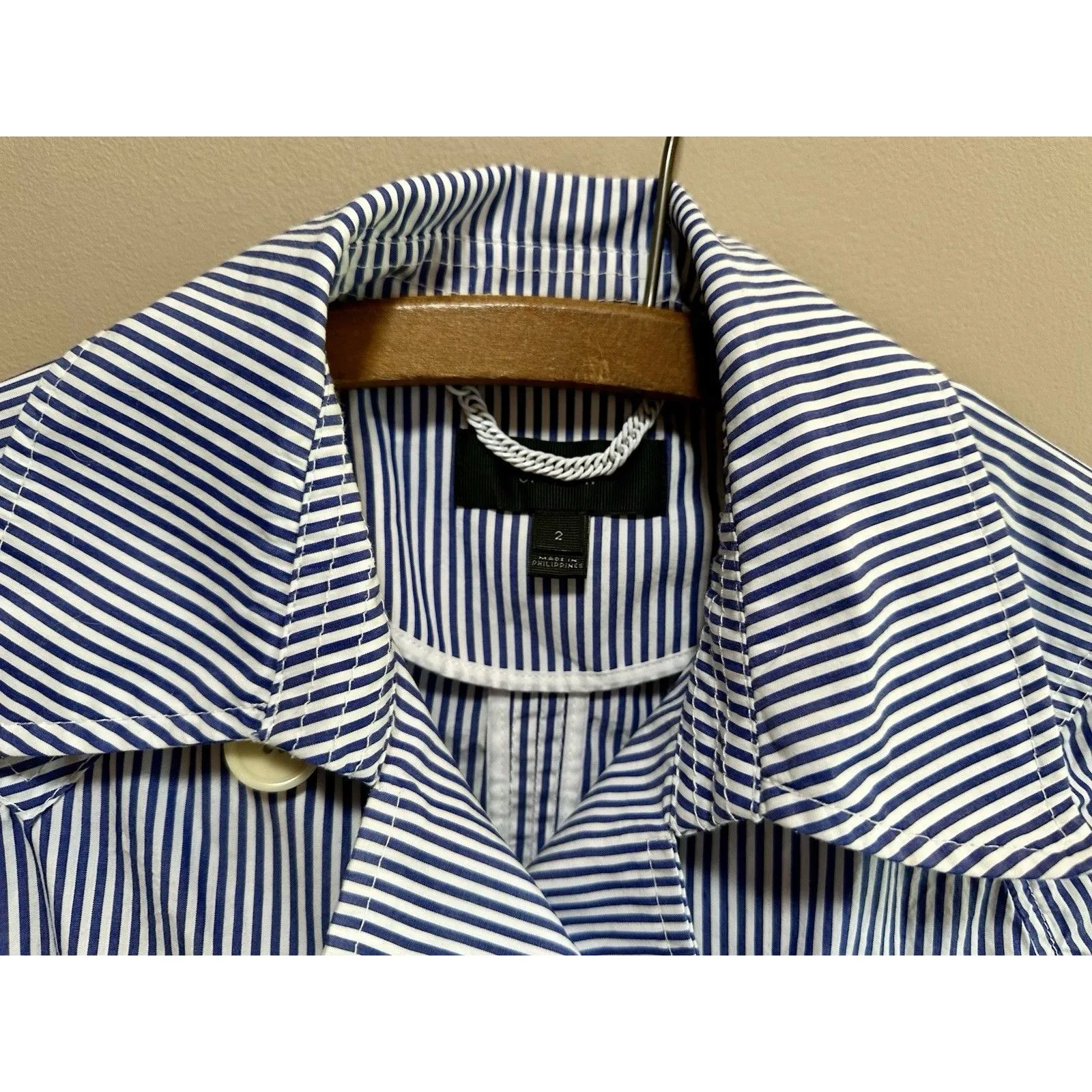 J Crew Womens Blue Striped Double - Image 3