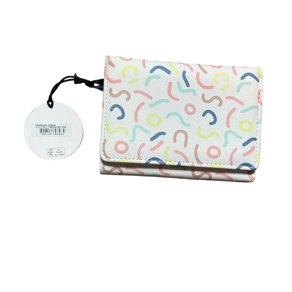 BNWT Todomoda Abstract Patterned Wallet Pink - Image 3