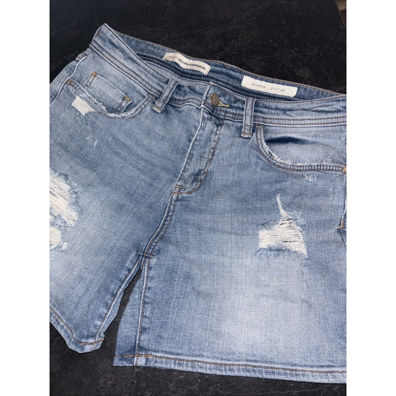 Anthropologie Pilcro Hyphen Women's Denim Shorts Size 28 Distressed - Image 9