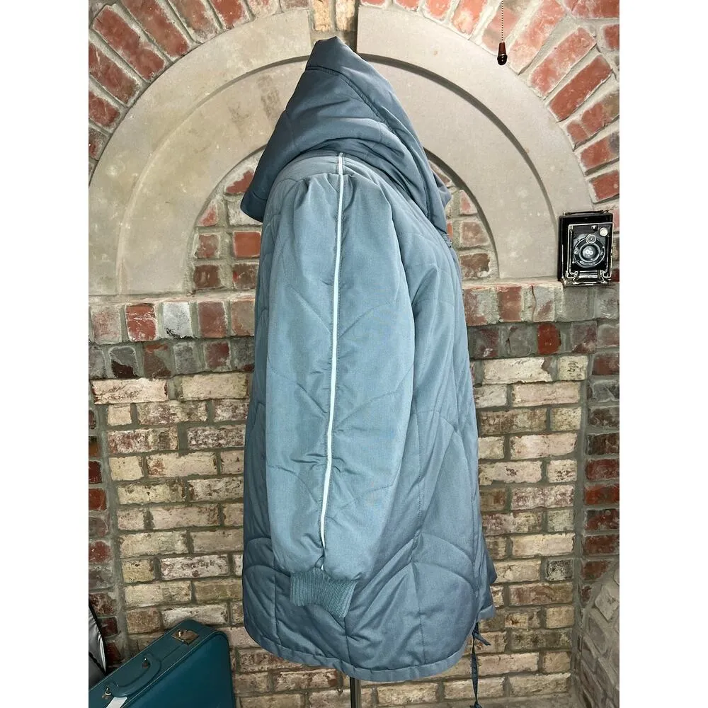 puffer coat hood gray knit cuffs 1980s Size undefined - Image 11