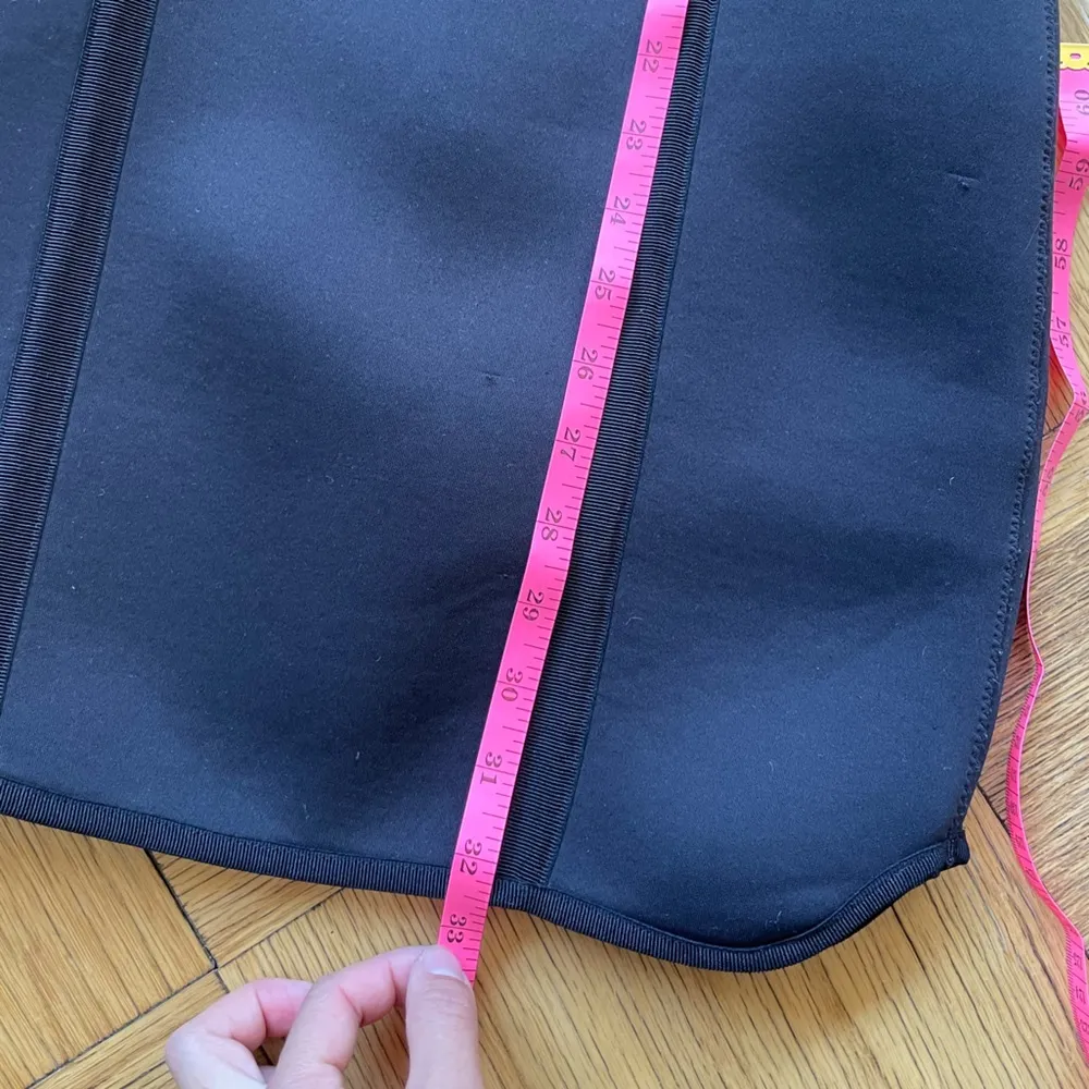 x H&M Black Neoprene Mini Dress w/ Logo Waistband Sz 4 EUC - Image 10