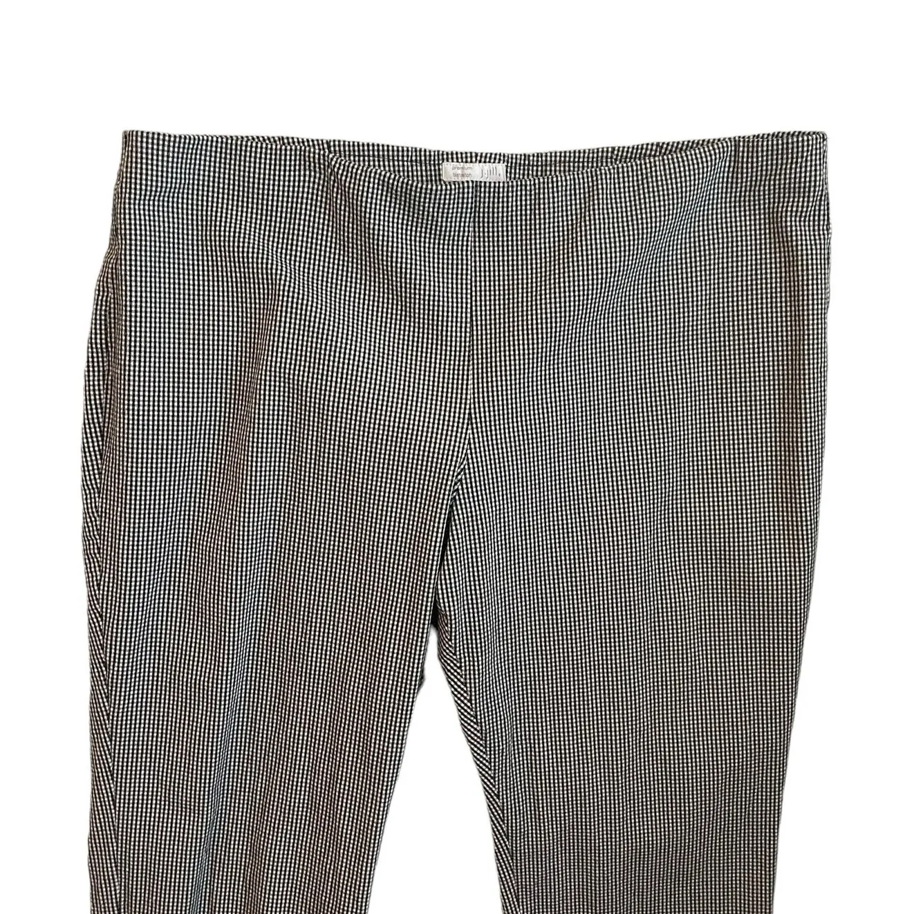 J Jill Women Ankle Pants 16 Petite‎ Stretch Black White Checked Preppy Coastal - Image 10