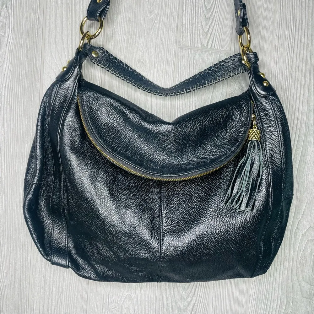 Onna Ehrlich Women Accessories Satchel Black Leather purse bag crossbody handbag - Image 3