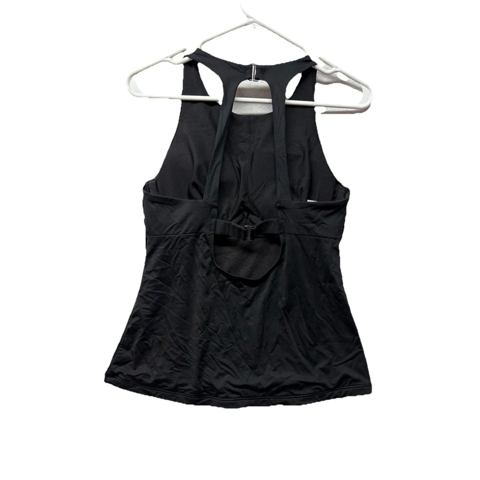 Athleta Maldives Tankini Swim Top Size 36B/C Bra Cup High Neck Black - Image 2