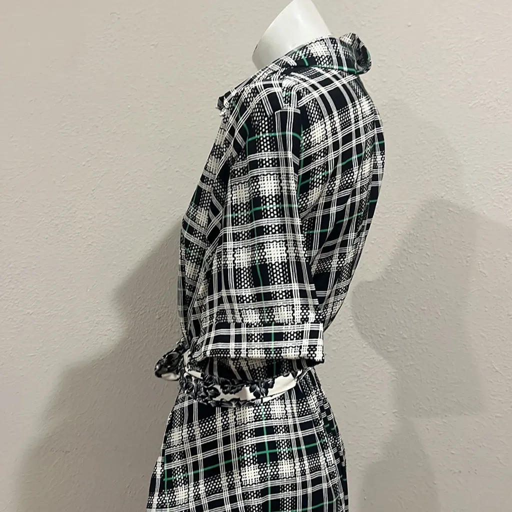 Eloquii plaid button up tie waist shirt dress - Image 5