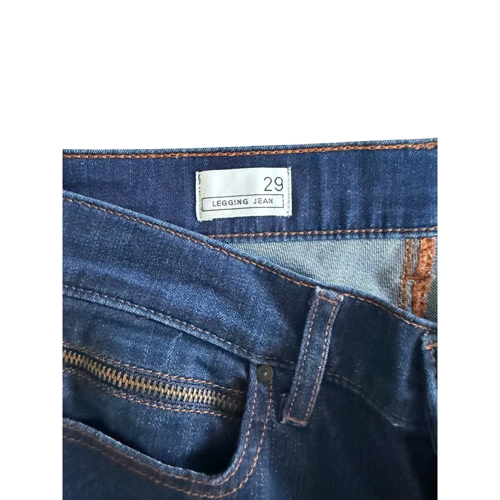 GAP 1969 Dark Wash Back Zip Legging Jeans Size 29 - Image 7