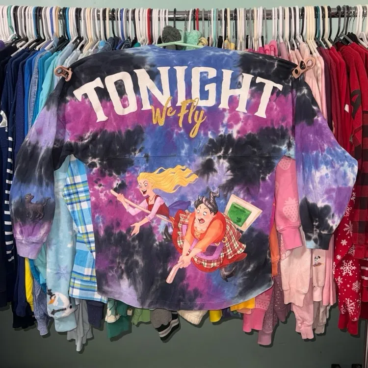 Disney parks hocus pocus tie dye tonight we fly spirit jersey M NWOT - Image 2
