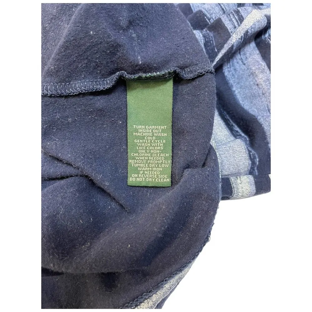 Lauren Ralph Lauren Jeans Co Tropical Palm Leaves Blue L Size L - Image 9