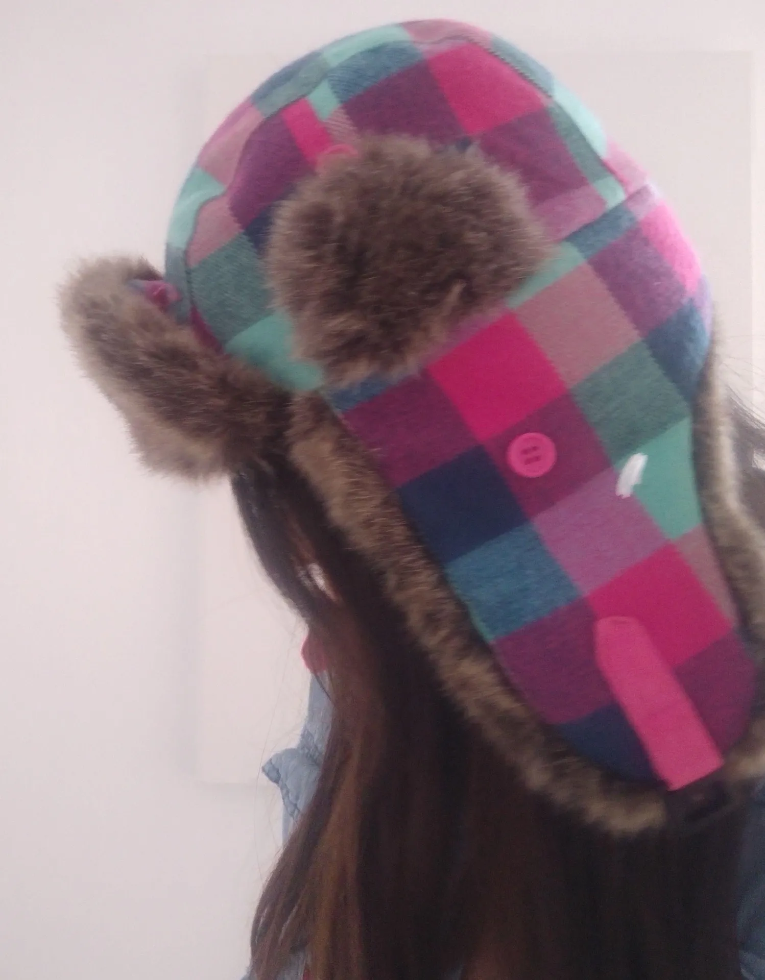 Manhattan company Colorful Checked Warm Hat - Image 4