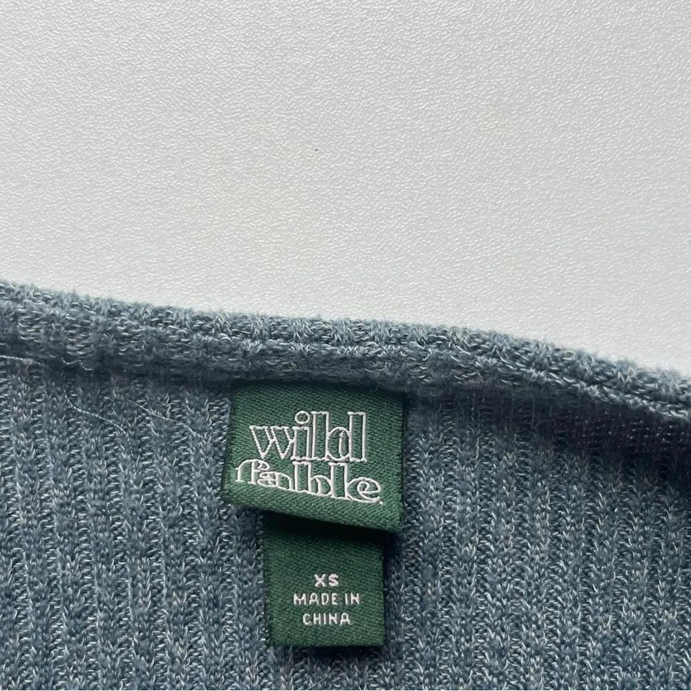 Ribbed Softspun Square Neck Jumpsuit Blue Grey XS X - Image 6