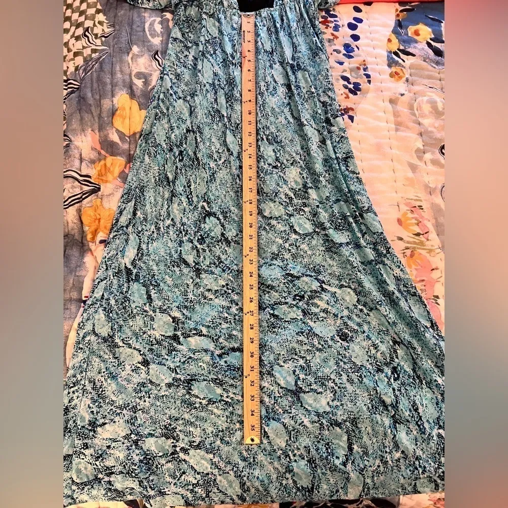 ADRIENNE VITTADINI L Flutter-Sleeve Crepe Python Maxi Dress - Image 12