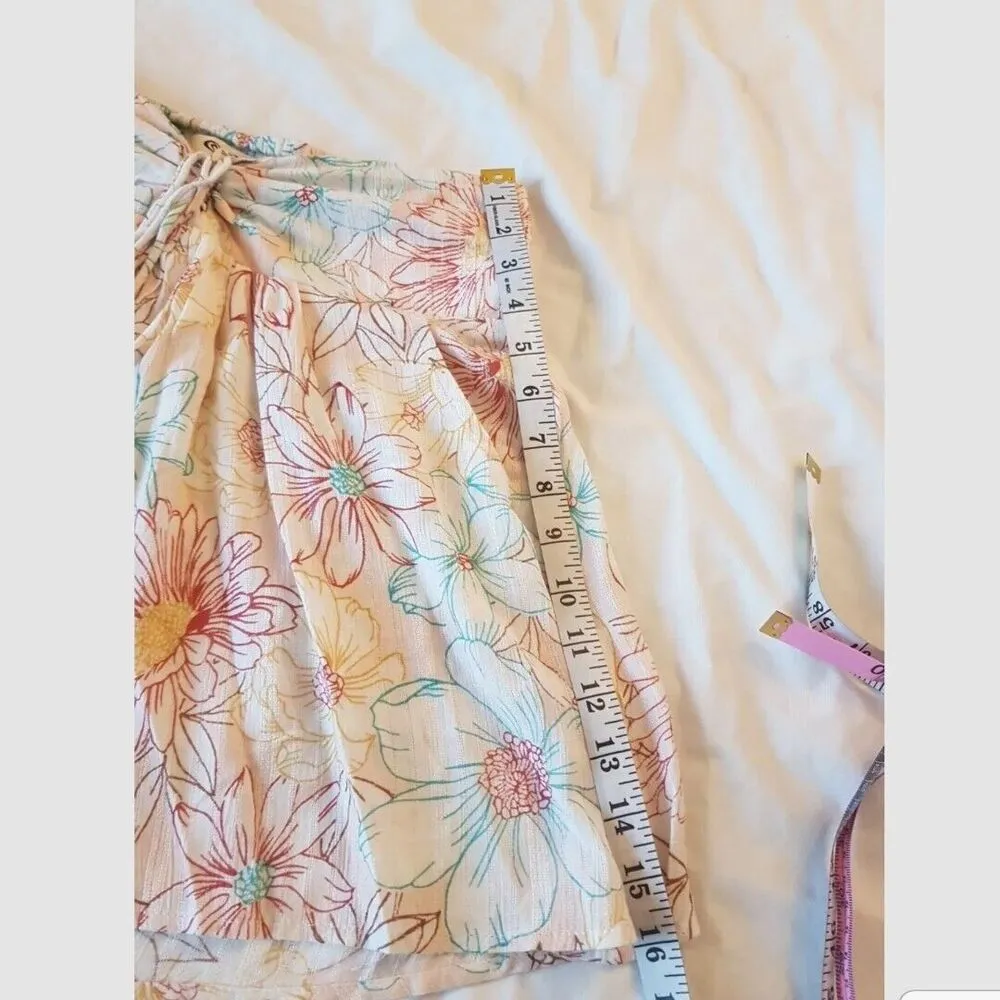 Ripcurl Womens Skirt Sz Small Floral Tied Beach Coastal Cow girl Coconut Girl - Image 12