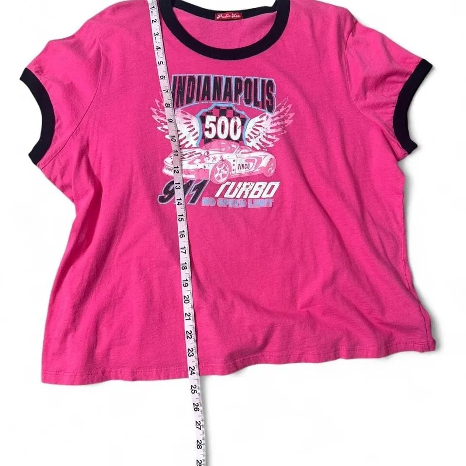 Vintage Glitter Indianapolis 500‎ Tee Pink Size 3X - Image 8