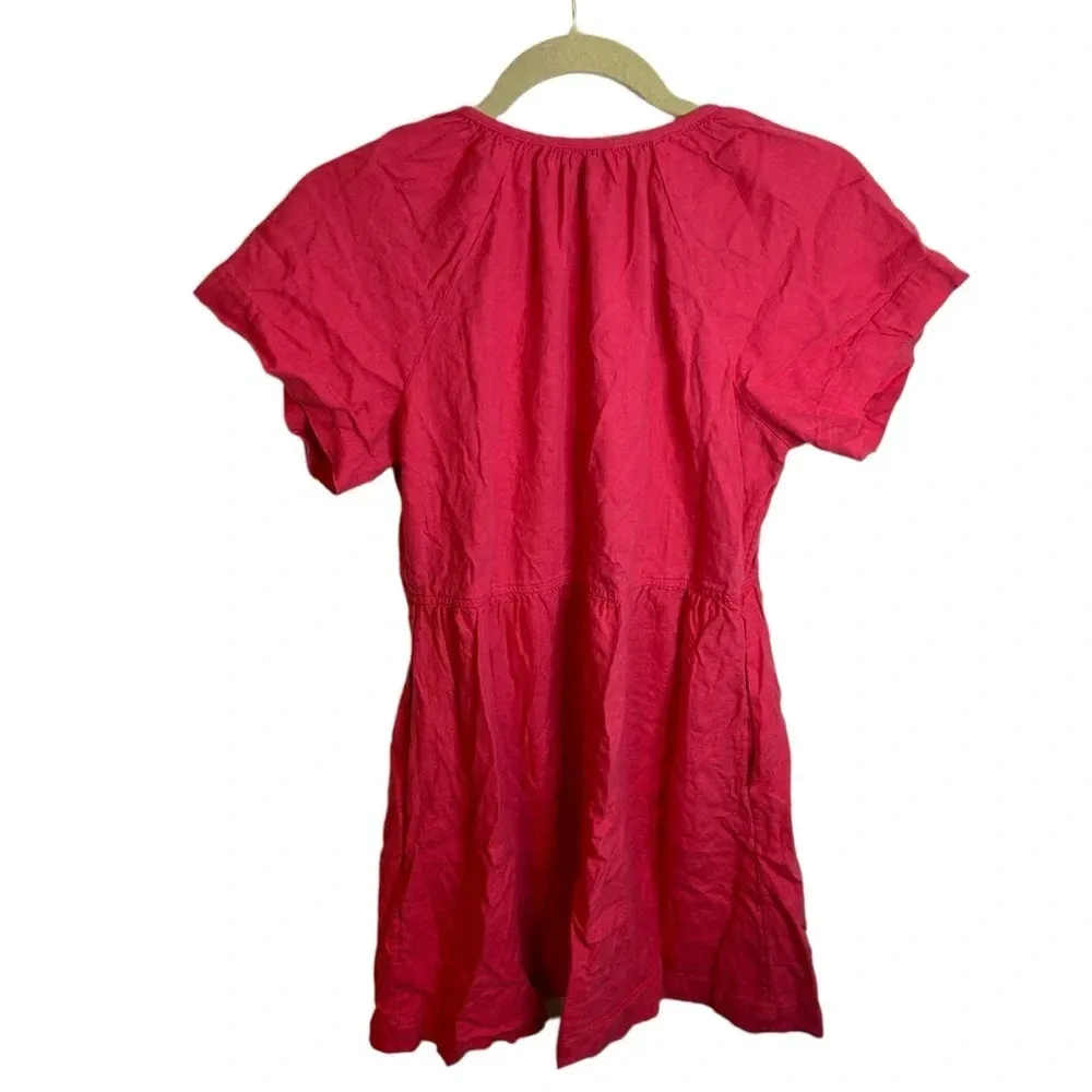 UNIVERSAL THREAD HOT PINK LINEN MINI DRESS - Image 2