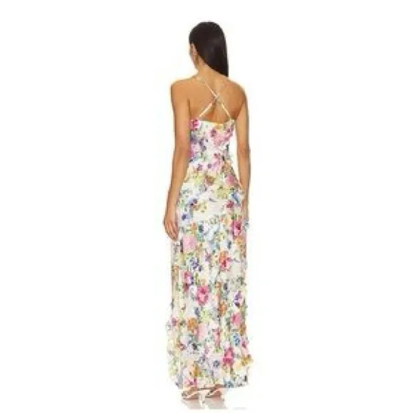 Show Me Your Mumu Romance Ruffle Dress Iv Botanical Floral size large - Image 3