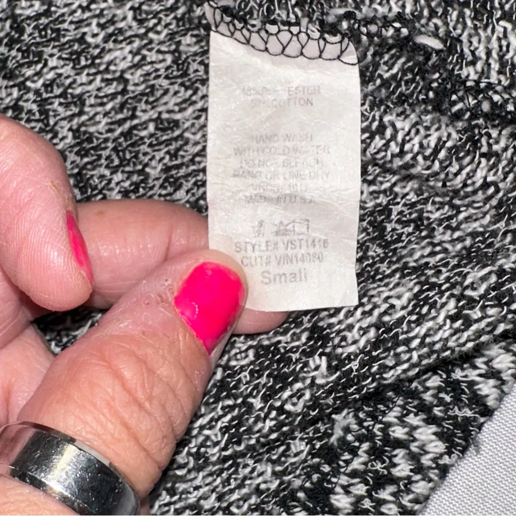 Vintage Havana Sweater Crochet Intricate Back Bohemian Coastal Cowgirl Western S Black - Image 6