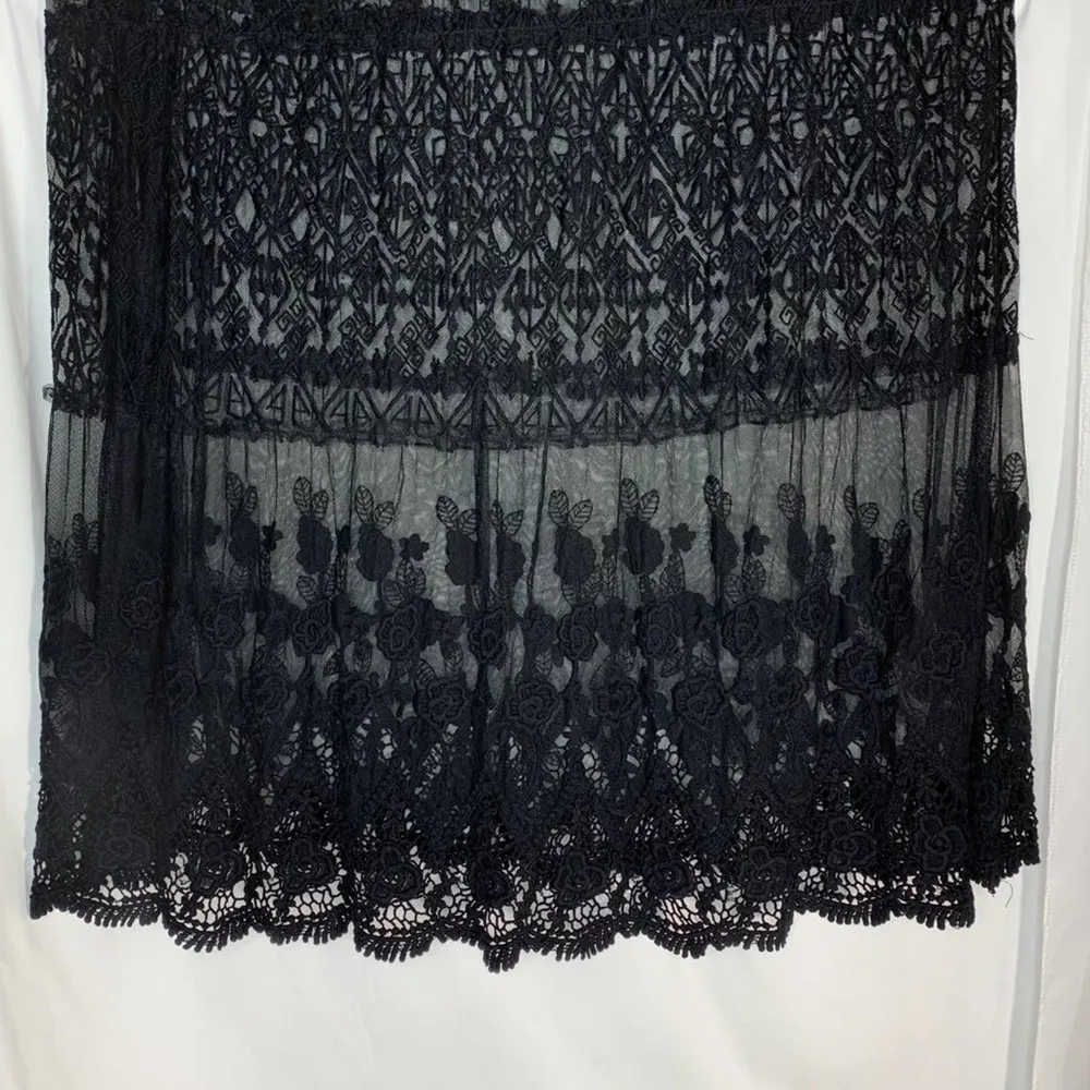 Ruby Yaya black lace boho sleeveless dress medium - Image 4