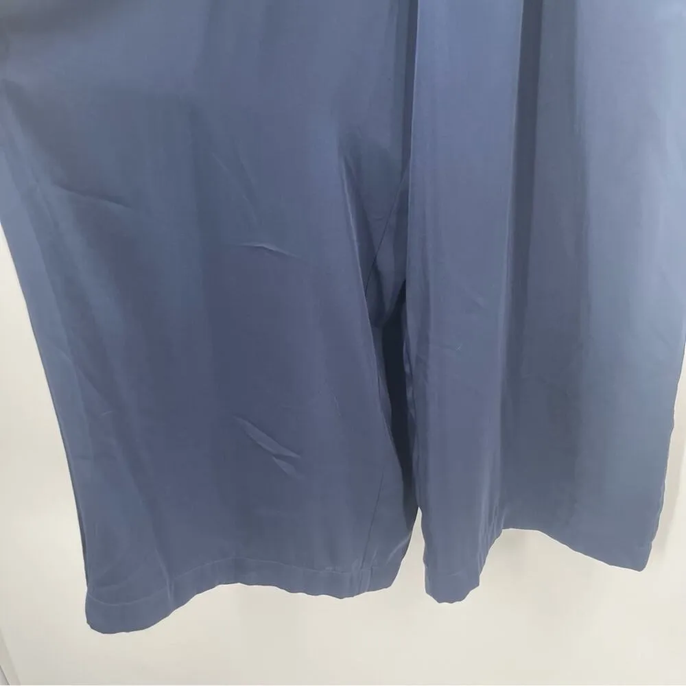 BCBGMAXAZRIA Jumpsuit Size Small Maxwell Navy Satin Cropped Halter Cocktail - Image 11