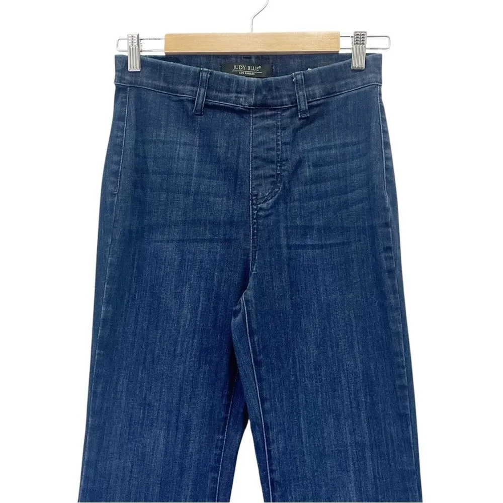 Judy Blue Pull On Super Flare Jean Dark Wash Bellbottom Jeans Womens Size 26 | 2 - Image 5