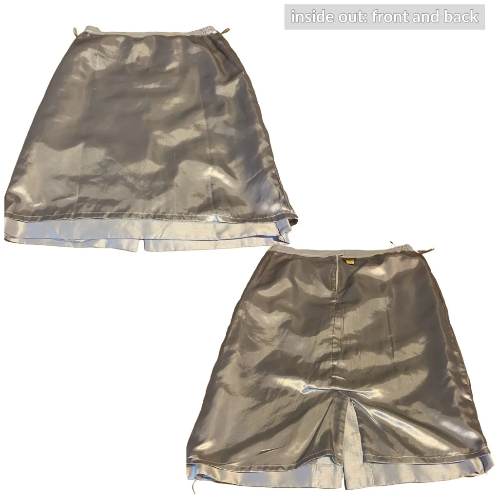 MIDNIGHT VELVET TULLE & TAFFETA SILVER MIDI SKIRT (16) - Image 9