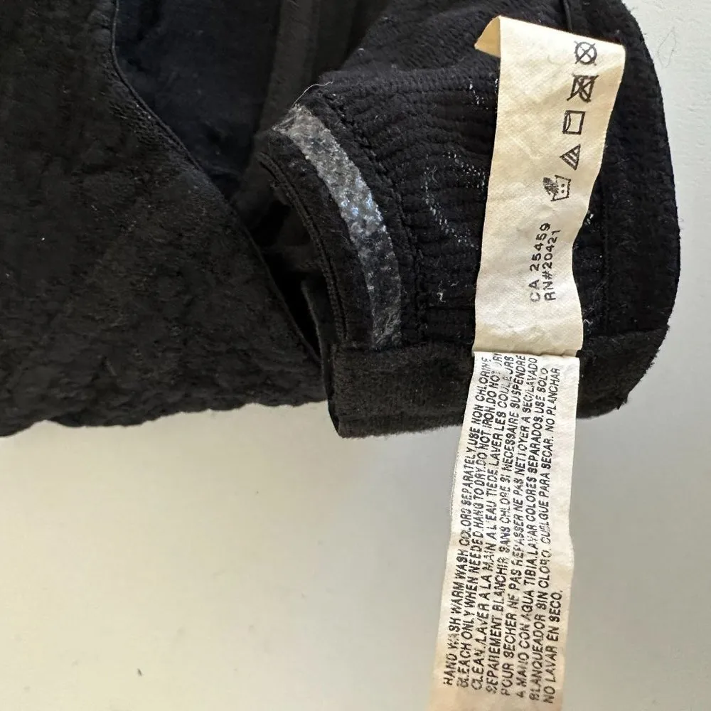 Vintage Wacoal 34DD Strapless Bra Lace Black See Through Nylon Blend Stretch - Image 6