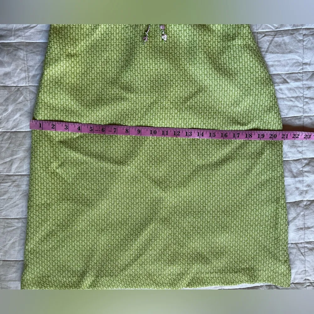 NWT Green Pink Floral Applique Dress & Cropped Blazer Set Old Money Preppy - Image 9