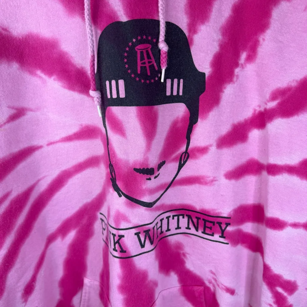 Barstool Sports Pink Whitney XL Tie Dye Pink Hoodie Outdoor Streetwear - Image 2