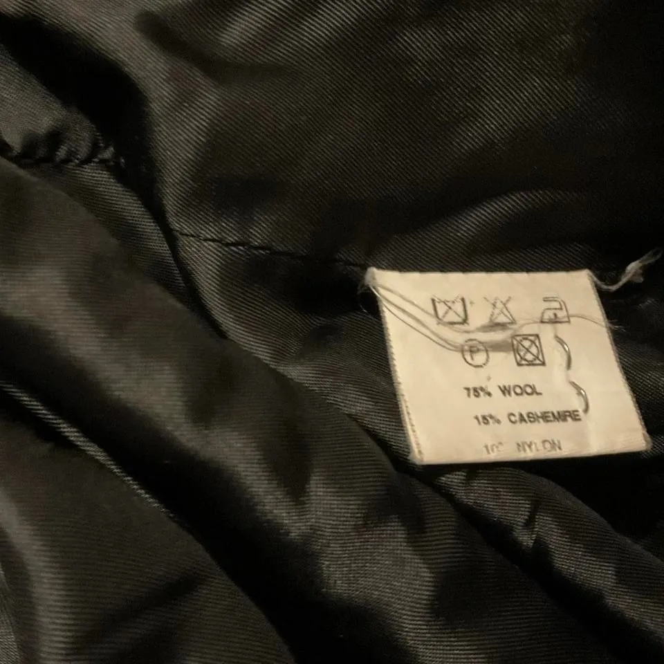 Barney's cashmere‎ wool blend peacoat Black Size 6 - Image 2