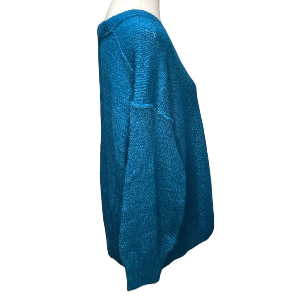 Free People Brookside Tunic Sweater Halcyon Blue Size Small - Image 3