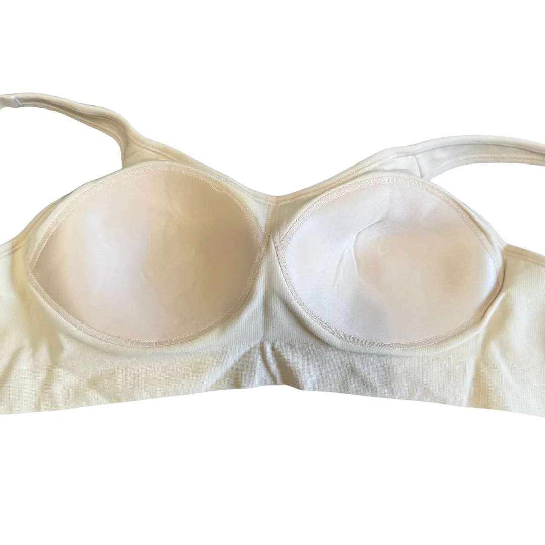 Shapermint TRUEKIND Everyday Comfort Straps Wirefree Shaper Bra Chai NWT Small Tan - Image 4