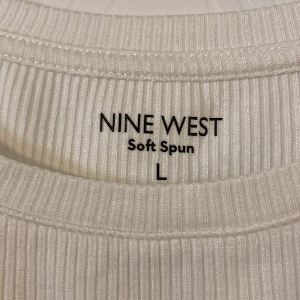 Nine West short sleeve sleeve shirt size L brand new with tag length 26” bust 34 - Image 2