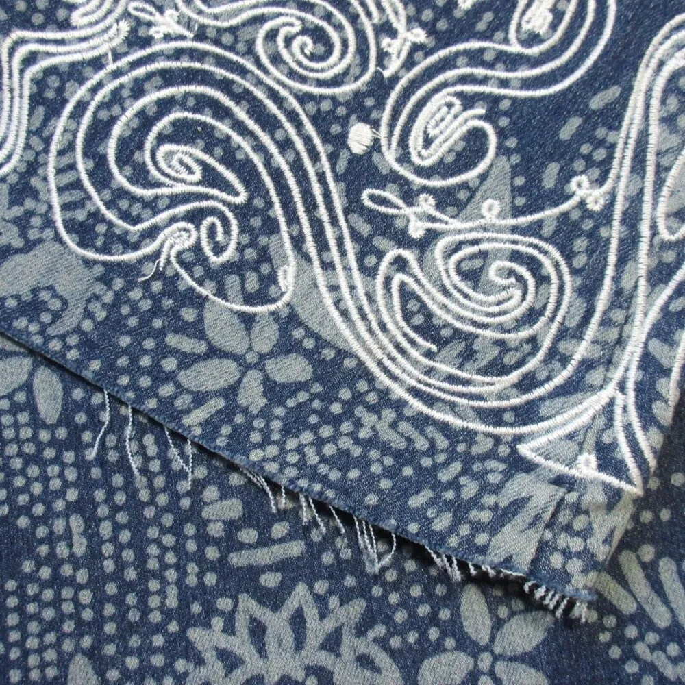 NWT Free People Float on Dot Print Embroidered Embellished Super Flare Jeans 26 - Image 4