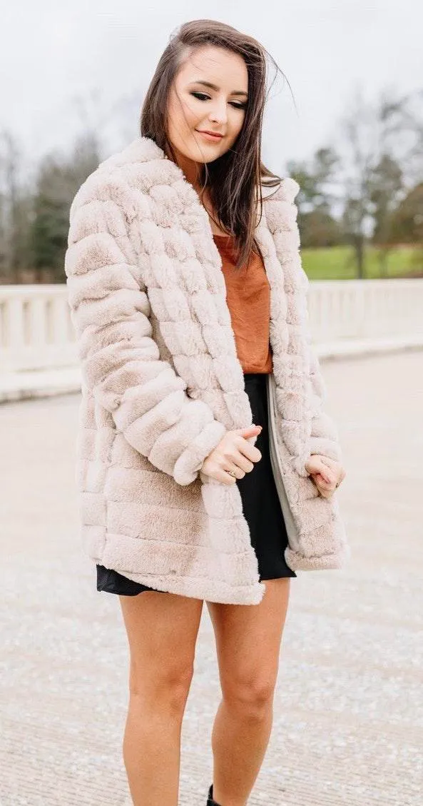 easel Blush Fur Jacket - Image 2
