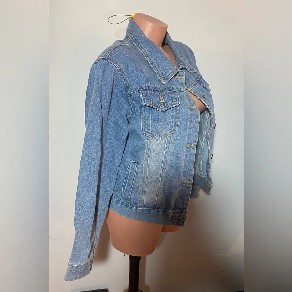 Women’s Light Blue Denim Jacket Size M Size M - Image 4