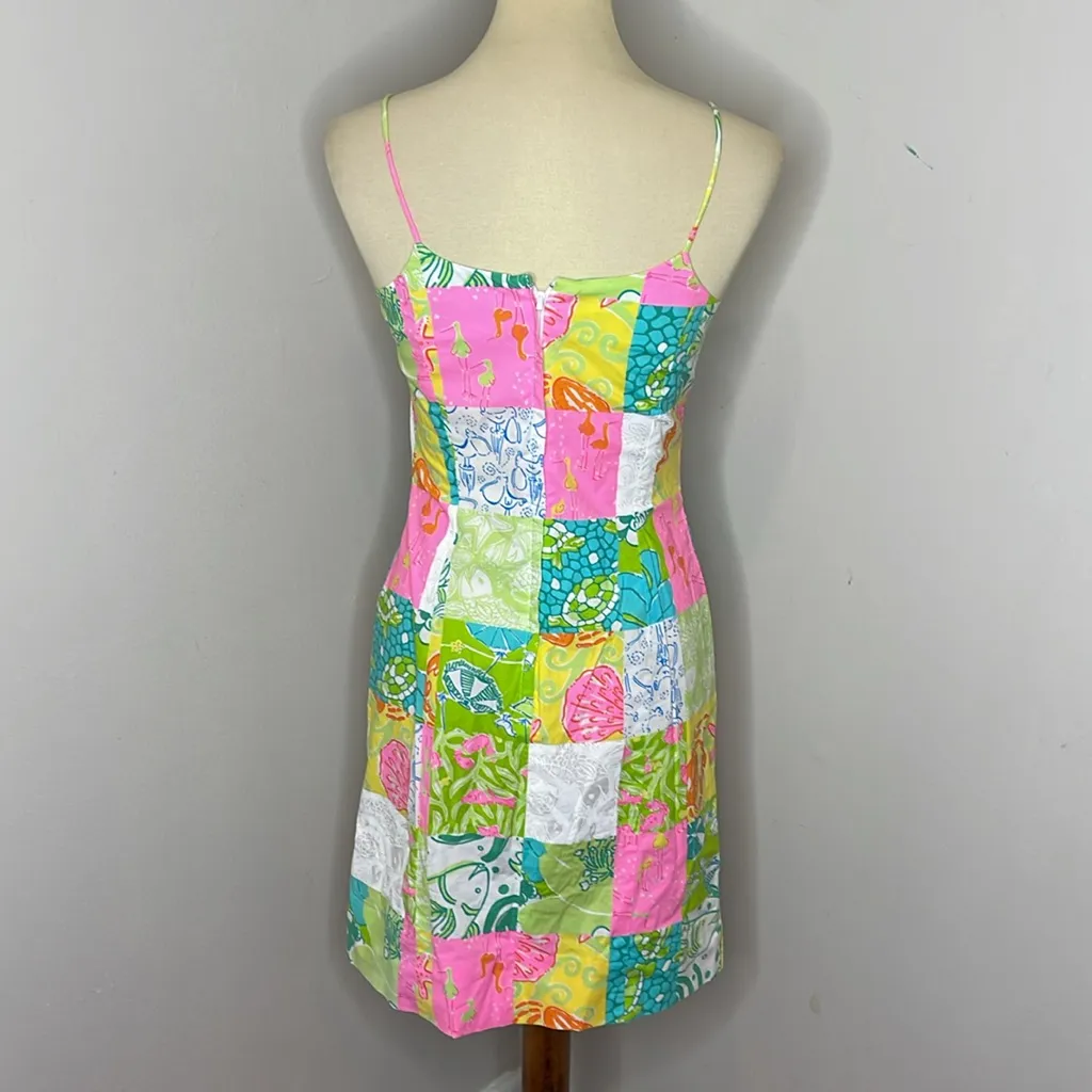 Lilly Pulitzer Patchwork Cotton Spandex Dress‎ - Image 3