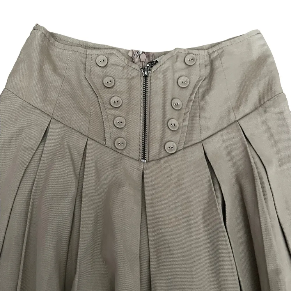 Corset Waist Y2K Pleated Skirt Small - Image 3