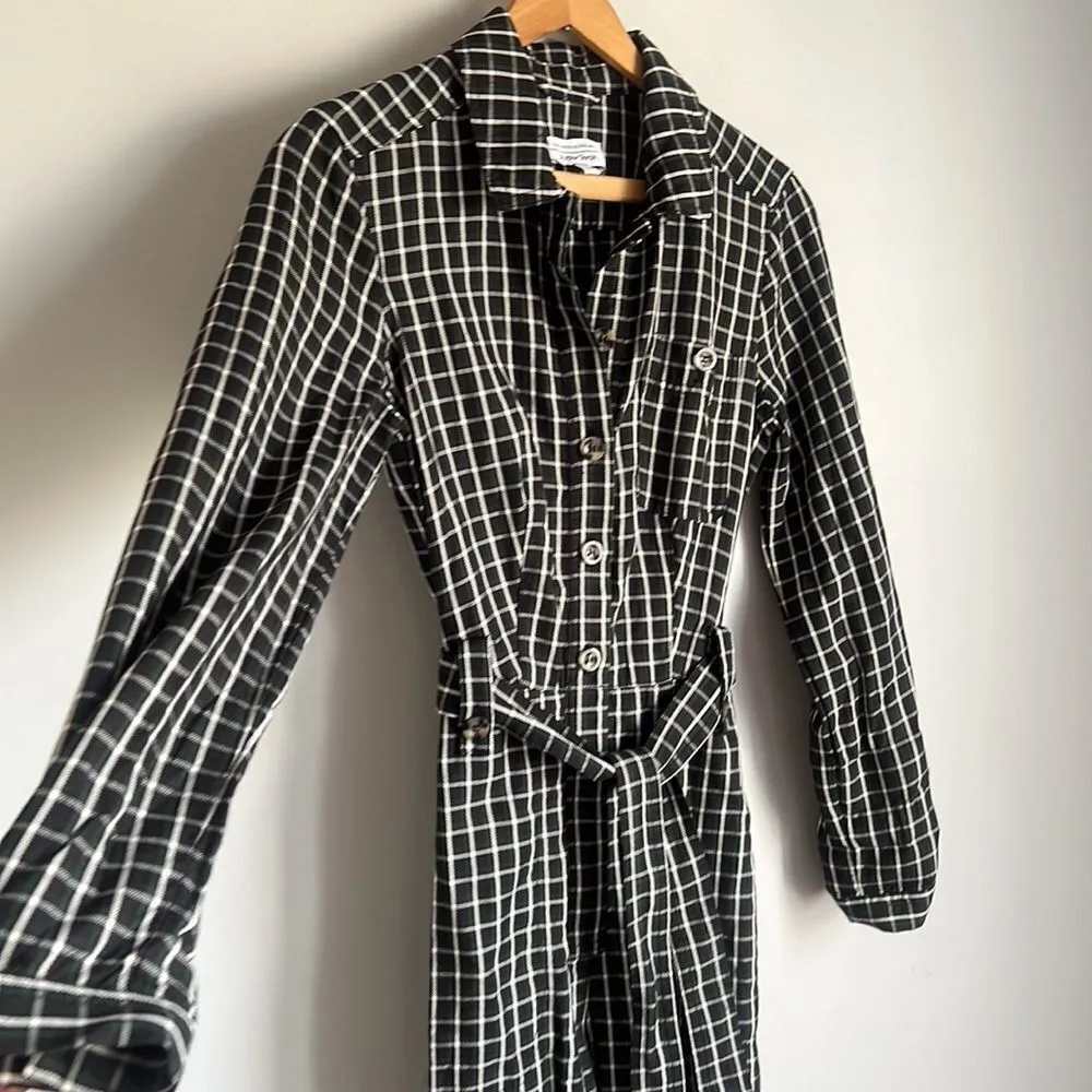 & OTHER STORIES Lyocell Belted Check Jumpsuit - Image 7