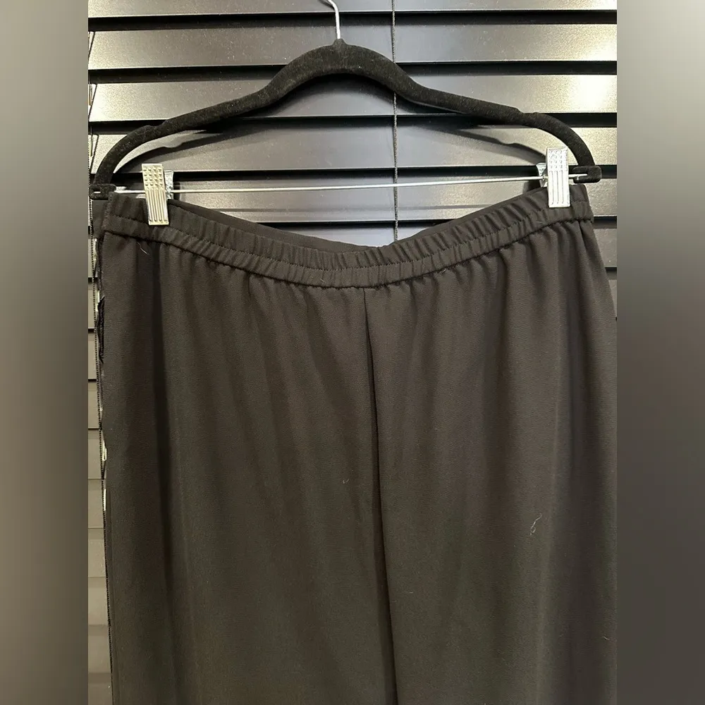 R&M Richards  CHIFFON Black Wide Leg Pants - Image 3