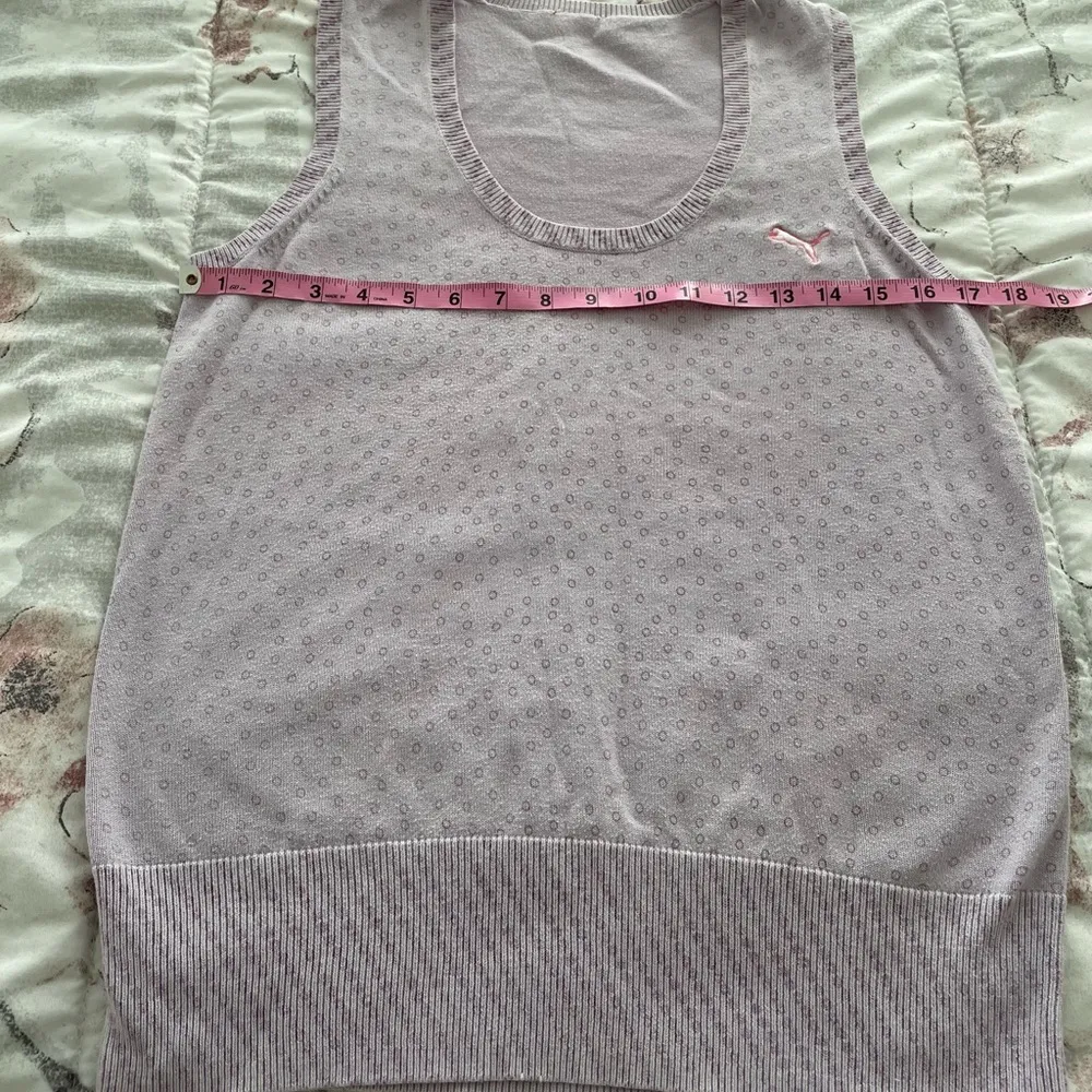 Puma Y2K lavender animal prints cotton preppy academia summer golf vest, size S - Image 5