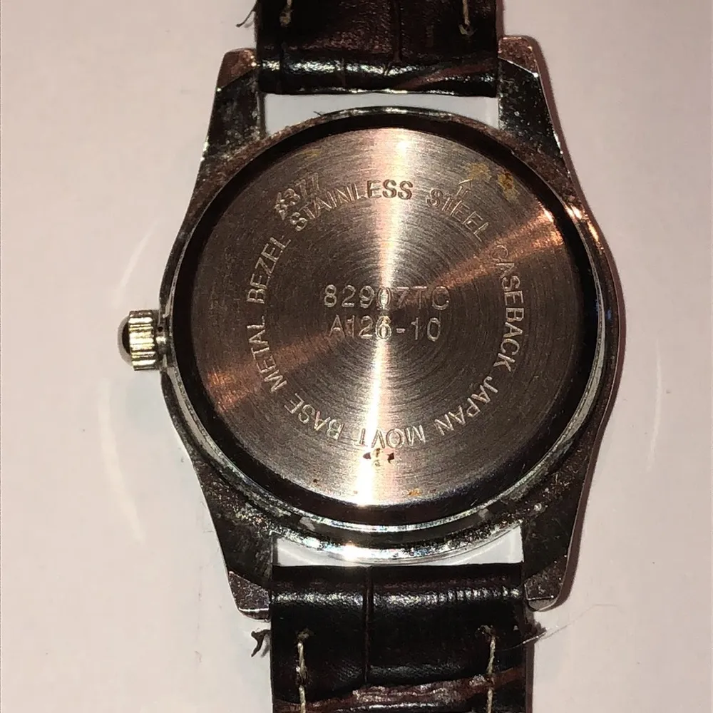 Vintage Mother of Pearl Brown Faux Leather Band Boho Retro Watch Wristwatch - Image 5